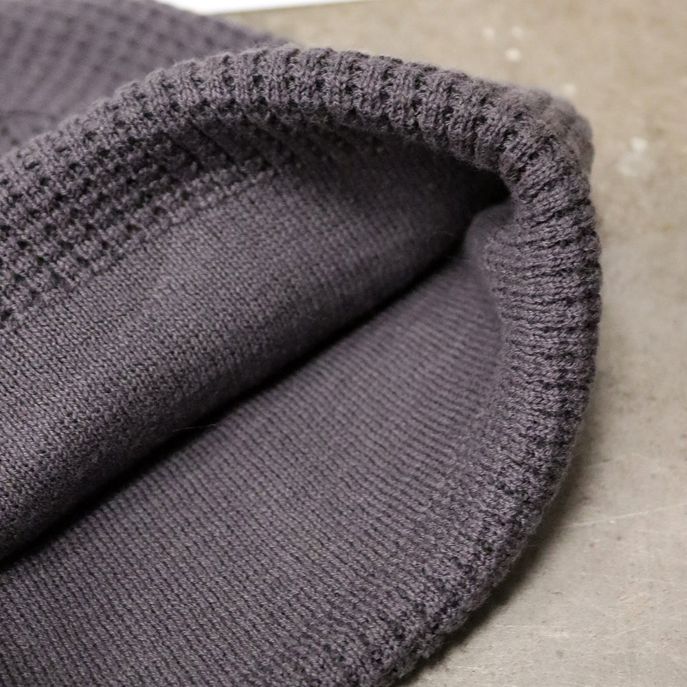 Heritage Organic Waffle Knit Beanie - Anthracite