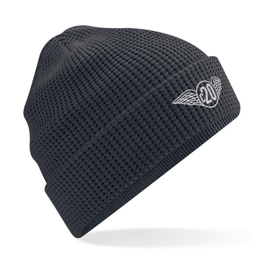 Heritage Organic Waffle Knit Beanie - Anthracite