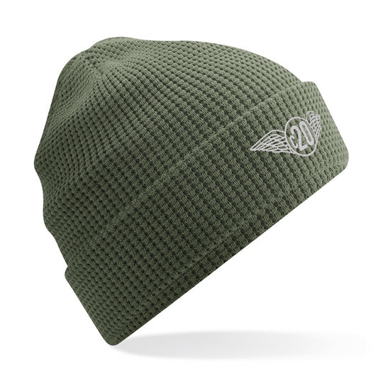 Heritage Organic Waffle Knit Beanie - Olive